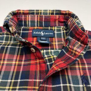 Polo Ralph Lauren Plaid Long Sleeve Button Up Toddler Size 2T